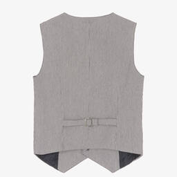 Dr. Kid-Boys Blue Pinstripe Waistcoat | Childrensalon Outlet
