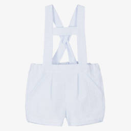 Dr. Kid-Boys Blue Plaid Cotton Shorts | Childrensalon Outlet