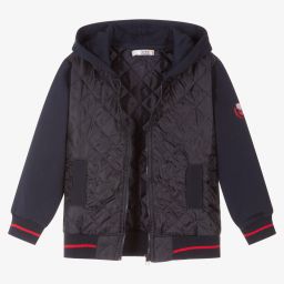 Dr. Kid-Boys Blue Quilted Jacket | Childrensalon Outlet