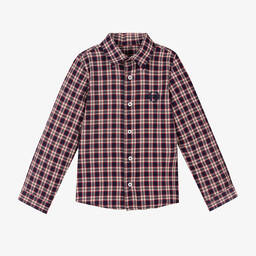 Dr. Kid-Boys Blue & Red Check Shirt | Childrensalon Outlet