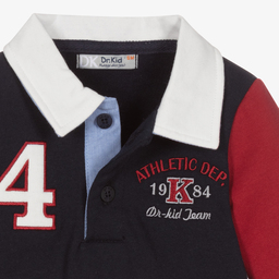 Dr. Kid-Boys Blue Rugby Shirt | Childrensalon Outlet