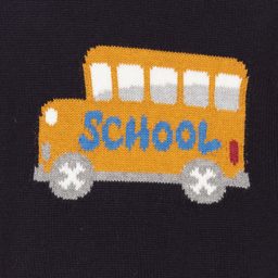 Dr. Kid-Boys Blue School Bus Sweater | Childrensalon Outlet