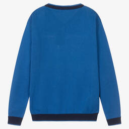 Dr. Kid-Boys Blue Stripe Knitted Sweater | Childrensalon Outlet