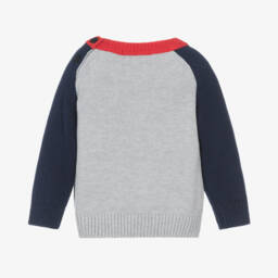 Dr. Kid-Boys Circus Knit Grey Sweater | Childrensalon Outlet