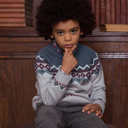 Dr. Kid-Boys Dark Grey Cotton Trousers | Childrensalon Outlet