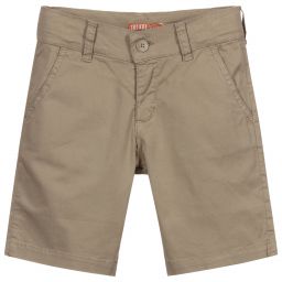 دكتور كيد-Boys Green Cotton Shorts | Childrensalon Outlet