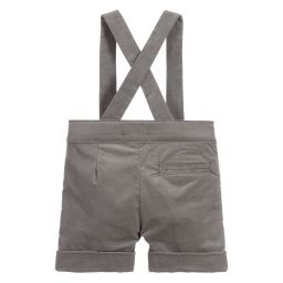 Dr. Kid-Boys Grey Cotton Cord Shorts | Childrensalon Outlet