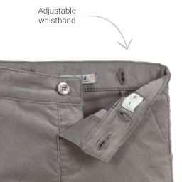 Dr. Kid-Boys Grey Cotton Cord Shorts | Childrensalon Outlet