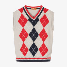 Dr. Kid-Boys Grey Cotton Knit Slipover | Childrensalon Outlet