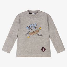 Dr. Kid-Boys Grey Cotton Top | Childrensalon Outlet