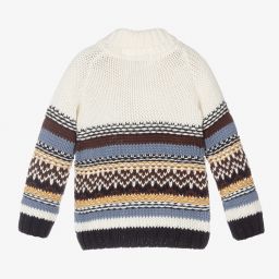 Dr. Kid-Boys Ivory Cotton Cardigan | Childrensalon Outlet