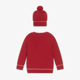 Dr. Kid-Boys Knitted Red Bear Outfit | Childrensalon Outlet
