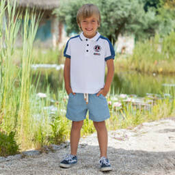 Dr. Kid-Boys Light Chambray Tie-Waist Shorts | Childrensalon Outlet