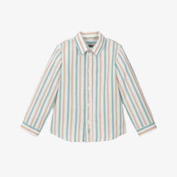 Dr. Kid-Boys Linen Blend Striped Top | Childrensalon Outlet