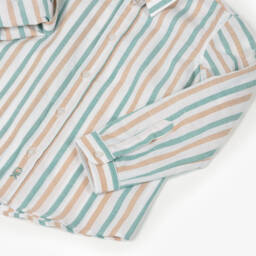Dr. Kid-Boys Linen Blend Striped Top | Childrensalon Outlet