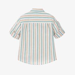 Dr. Kid-Boys Linen Blend Striped Top | Childrensalon Outlet