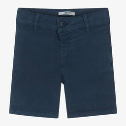 Dr. Kid-Boys Navy Blue Cotton Chino Shorts | Childrensalon Outlet