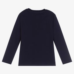 Dr. Kid-Boys Navy Blue Cotton Top | Childrensalon Outlet
