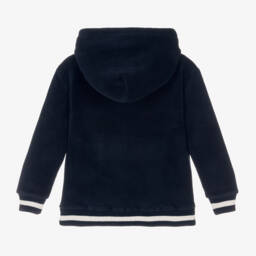 Dr. Kid-Boys Navy Hooded Fleece Top | Childrensalon Outlet