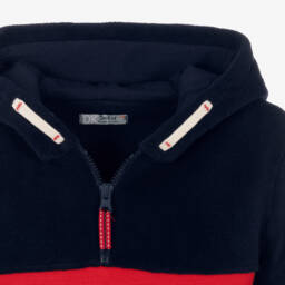 Dr. Kid-Boys Navy Hooded Fleece Top | Childrensalon Outlet