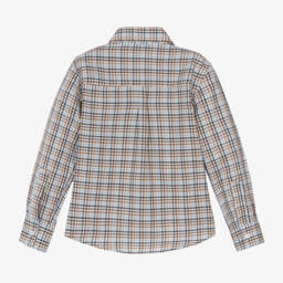 Dr. Kid-Boys Plaid Cotton Long Sleeve Shirt | Childrensalon Outlet