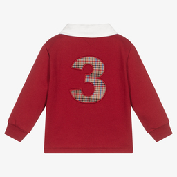 Dr. Kid-Красная рубашка регби с эмблемой лошади для мальчиков | Childrensalon Outlet