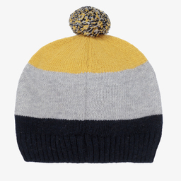 Dr. Kid-Boys Striped Wool Bobble Hat | Childrensalon Outlet