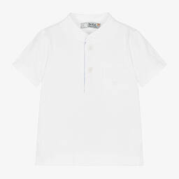 دكتور كيد-توب قطن جيرسي لون أبيض للأولاد | Childrensalon Outlet