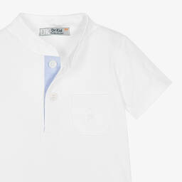 دكتور كيد-توب قطن جيرسي لون أبيض للأولاد | Childrensalon Outlet