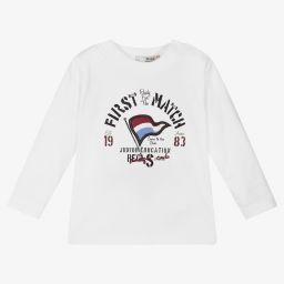دكتور كيد-Boys White Cotton Top | Childrensalon Outlet