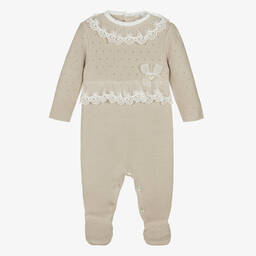 دكتور كيد-أفرول بيبي غرو قطن محبوك لون بيج للمولودات | Childrensalon Outlet