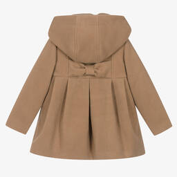 Dr. Kid-Girls Beige Hooded Coat | Childrensalon Outlet