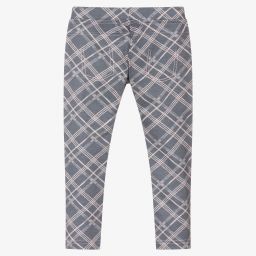 Dr. Kid-Girls Blue Checked Leggings | Childrensalon Outlet