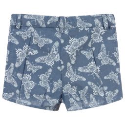Dr. Kid-Girls Blue Cotton Shorts | Childrensalon Outlet
