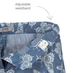Dr. Kid-Girls Blue Cotton Shorts | Childrensalon Outlet