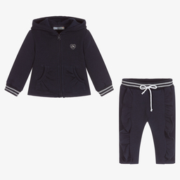 Dr. Kid-Girls Blue Cotton Tracksuit | Childrensalon Outlet