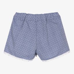 Dr. Kid-شورت قطن لون أزرق للبنات | Childrensalon Outlet