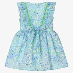 Dr. Kid-Голубое хлопковое платье в цветочек | Childrensalon Outlet