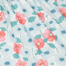 Dr. Kid-فستان قطن لون أزرق وزهري بطبعة ورود | Childrensalon Outlet