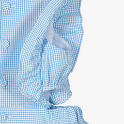 Dr. Kid-Бело-голубое платье в мелкую клетку | Childrensalon Outlet