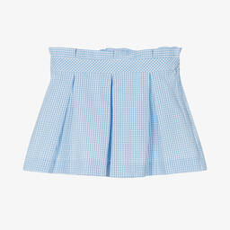 Dr. Kid-شورت أطفال بناتي قطن كاروهات لون أزرق وأبيض | Childrensalon Outlet