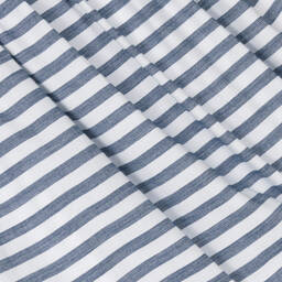 Dr. Kid-Белое платье в синюю полоску с бантом | Childrensalon Outlet