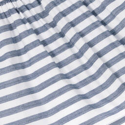 Dr. Kid-Girls Blue & White Striped Cotton Dress | Childrensalon Outlet