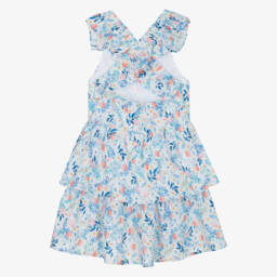 Dr. Kid-Легкое платье с синим принтом для девочек | Childrensalon Outlet