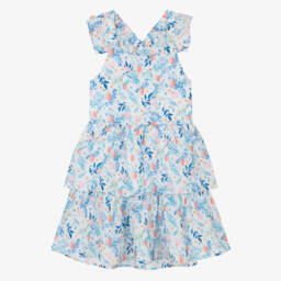 Dr. Kid-Легкое платье с синим принтом для девочек | Childrensalon Outlet