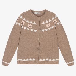 Dr. Kid-Girls Brown Knitted Cardigan | Childrensalon Outlet