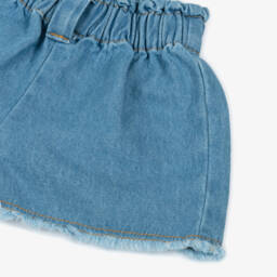 Dr. Kid-Girls Distinctive Blue Denim Shorts | Childrensalon Outlet