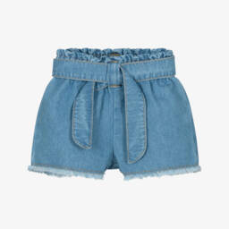Dr. Kid-Girls Distinctive Blue Denim Shorts | Childrensalon Outlet
