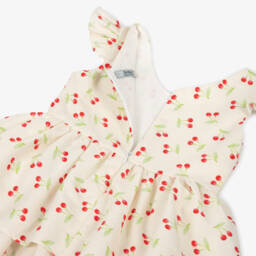 Dr. Kid-Элегантное кремовое платье с вишнями для девочек | Childrensalon Outlet