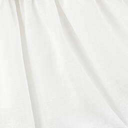 Dr. Kid-Girls Elegant Ivory Linen Blend Dress | Childrensalon Outlet
